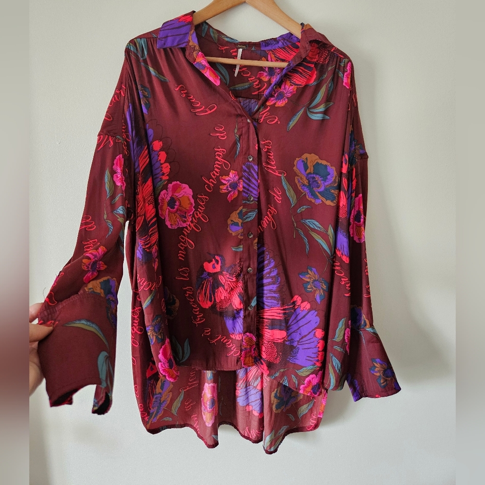 Free people floral blouse